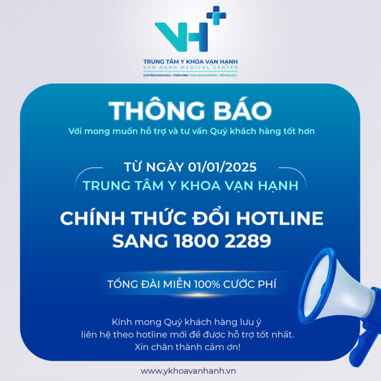 TRUNG TÂM Y KHOA VẠN HẠNH THAY ĐỔI SỐ HOTLINE